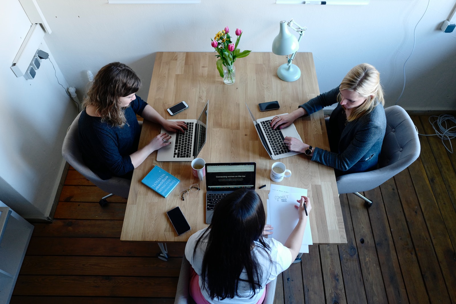 Women meeting over coffee